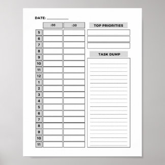 Time boxing (PLANNER) Poster