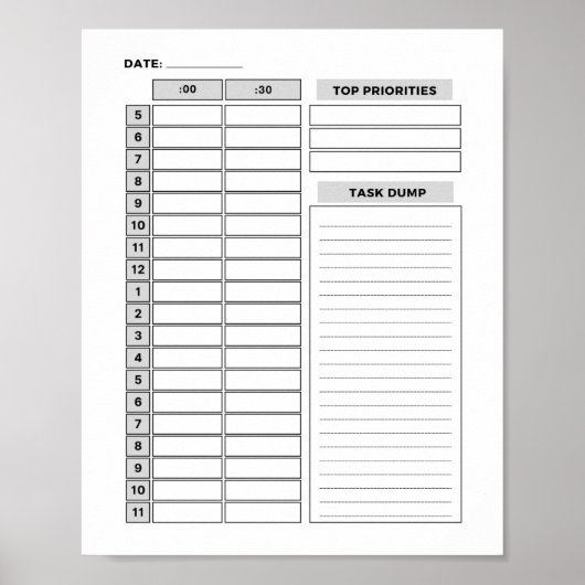 Time boxing (PLANNER) Poster (Voorkant)
