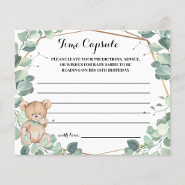 Time Capsule Advice Baby shower Beer Greenercard Flyer