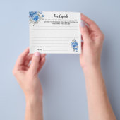 Time Capsule Advice BlueFlowers Vrijgezellenfeest Flyer (Hand)