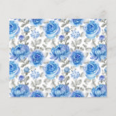 Time Capsule Advice BlueFlowers Vrijgezellenfeest Flyer (Achterkant)