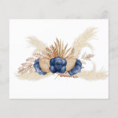 Time Capsule Advice BlueFlowers Vrijgezellenfeest Flyer (Achterkant)