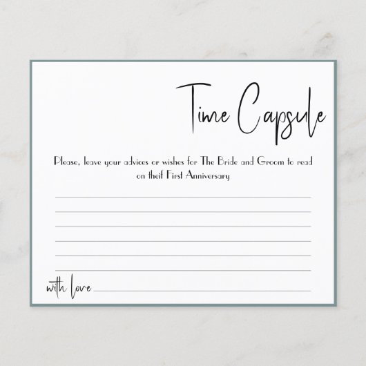 Time Capsule Advice Coule Vrijgezellenfeest Card F Flyer (Voorkant)