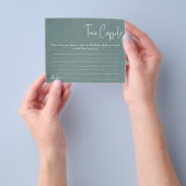 Time Capsule Advice Coule Vrijgezellenfeest Card F Flyer (Hand)