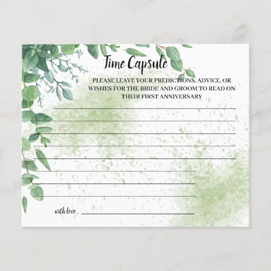 Time Capsule Advice Eucalyputs Vrijgezellenfeest K Flyer (Voorkant)