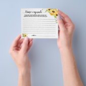 Time Capsule Advice for Couple Sunflower Card Flyer (Hand)