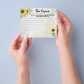 Time Capsule Advice Sunflower Vrijgezellenfeest Ca Flyer (Hand)