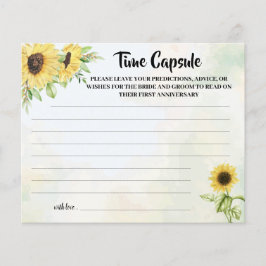 Time Capsule Advice Sunflower Vrijgezellenfeest Ca Flyer