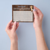 Time Capsule Advice voor Baby Cowboy Shower Card Flyer (Hand)