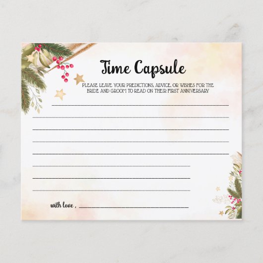 Time Capsule Advice Vrijgezellenfeest Kaart F (Voorkant)