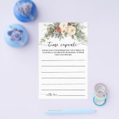 Time Capsule Advice Winter Bridal Shower Game Card Flyer (Enkel)