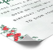 Time Capsule Baby shower Advies Rustic Tomato Poster (Hoek)