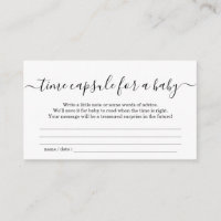 Time Capsule Baby shower Invitation Simple