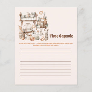 Time capsule baby shower spel