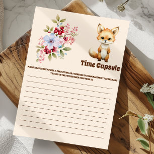 Time capsule baby shower spel