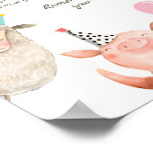 Time Capsule Boerderij Birthday Girl Barn Guestboo Poster (Hoek)