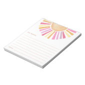 Time capsule Boho zonneschijn zon geel roze Notitieblok (Linkerzijde)