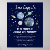 Time Capsule Buitspace Planets Boy Dag Poster (Voorkant)