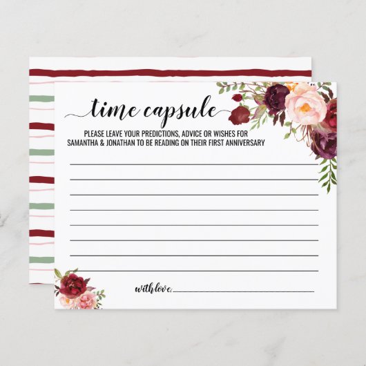 Time Capsule Couple Advice Marsala Vrijgezellenfee (Voorkant / Achterkant)