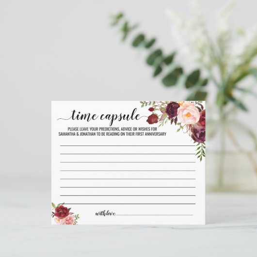 Time Capsule Couple Advice Marsala Vrijgezellenfee (Staand voorkant)