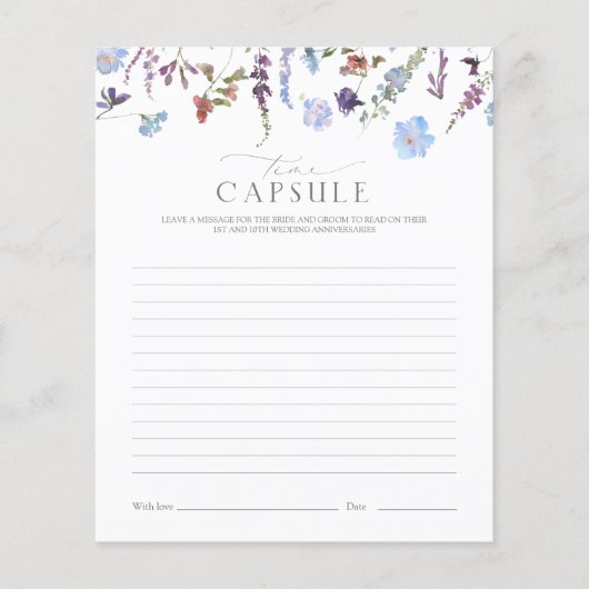 Time Capsule Dusty Blue Wildflower Showgame (Voorkant)