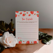 Time Capsule Game, Berry Sweet Baby shower Spellet Kaart