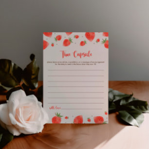 Time Capsule Game, Berry Sweet Baby shower Spellet Kaart
