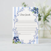 Time Capsule Gedicht Blueberry Response kaart (Staand voorkant)