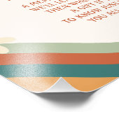 Time Capsule Groovy One Retro Daisy 1e Verjaardag Foto Afdruk (Hoek)