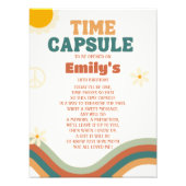Time Capsule Groovy One Retro Daisy 1e Verjaardag Foto Afdruk (Voorkant)