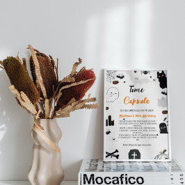 Time Capsule Halloween Ghost 1e Verjaardag spel Poster