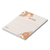 Time Capsule Note Pad - Groovy Baby shower Notitieblok (Linkerzijde)