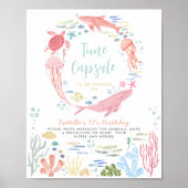 Time Capsule onder het Zee Animals Sign Poster (Voorkant)