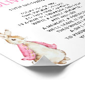 Time Capsule Peter konijn Roze Verjaardag Poster (Hoek)