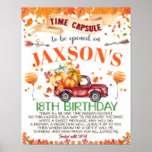 Time Capsule Pumpkin Harvest truck Herfst Poster (Voorkant)