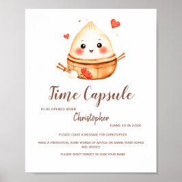Time Capsule Schattige Little Dumpling Baby shower Poster