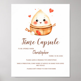 Time Capsule Schattige Little Dumpling Baby shower Poster