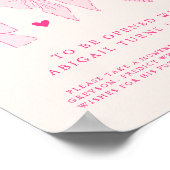 Time Capsule Sign Coquette Boog Verjaardagsfeest Poster (Hoek)