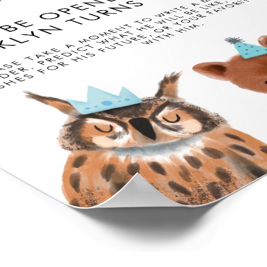 Time Capsule Sign | Jongen Woodland Birthday Party Poster (Hoek)