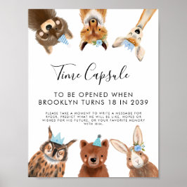 Time Capsule Sign | Jongen Woodland Birthday Party Poster