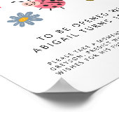 Time Capsule Sign lieveheersbeestje verjaardagsfee Poster (Hoek)