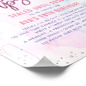 Time Capsule Silver Snowflake Glitter Magenta Poster (Hoek)