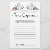 Time Capsule Snowman Baby shower spel (Voorkant)