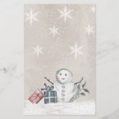 Time Capsule Snowman Baby shower spel (Achterkant)