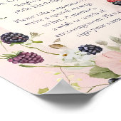 Time Capsule Strawberry Berry Eerste 1e Verjaardag Poster (Hoek)