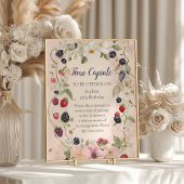 Time Capsule Strawberry Berry Eerste 1e Verjaardag Poster