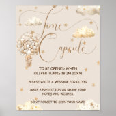 Time Capsule Teddy Bear Balloons Baby shower spel Poster (Voorkant)
