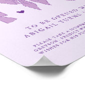 Time Capsule Teken Paarse Coquette Bow Verjaardag Poster (Hoek)