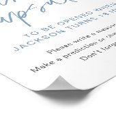 Time Capsule Twinkle Little Star Baby shower Boy Poster (Hoek)