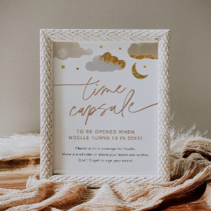 Time Capsule Twinkle Little Star Baby shower Sign Poster